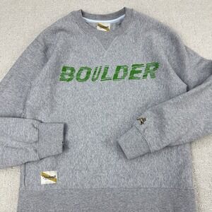 Tracksmith Boulder Crew Womens XS Heather Gray WT6233 $108
